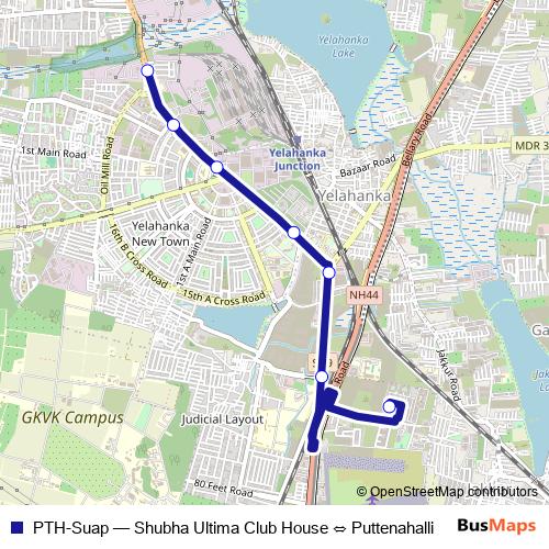 PTH-Suap bus Line Map