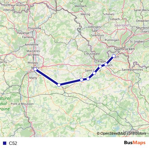 C52 rail Line Map