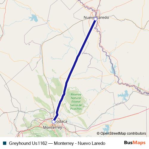 Greyhound Us1162 bus Line Map
