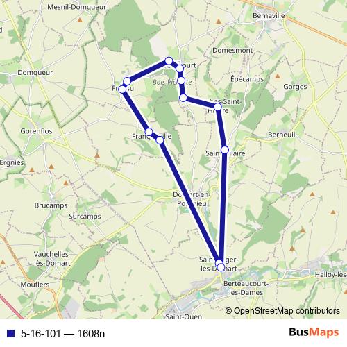 5-16-101 bus Line Map