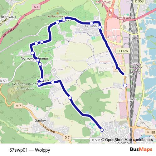 57swp01 bus Line Map