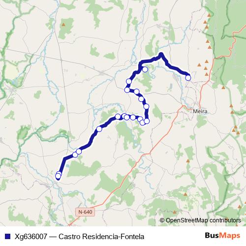 Xg636007 bus Line Map