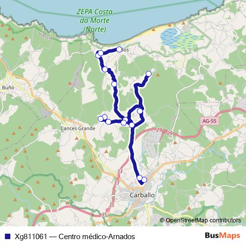Xg811061 bus Line Map