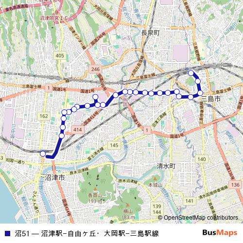 沼51 bus Line Map