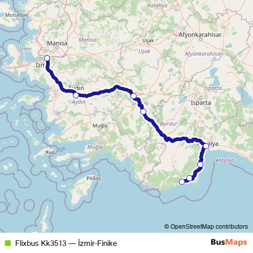 Flixbus Kk3513 bus Line Map