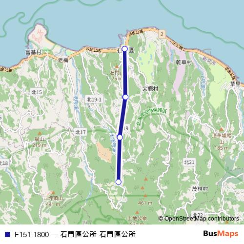 F151-1800 bus Line Map