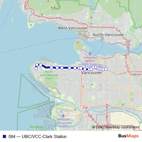 084 bus Line Map