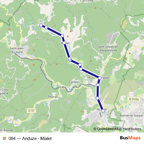 084 bus Line Map