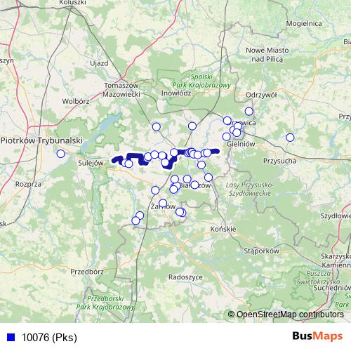 10076 (Pks) bus Line Map