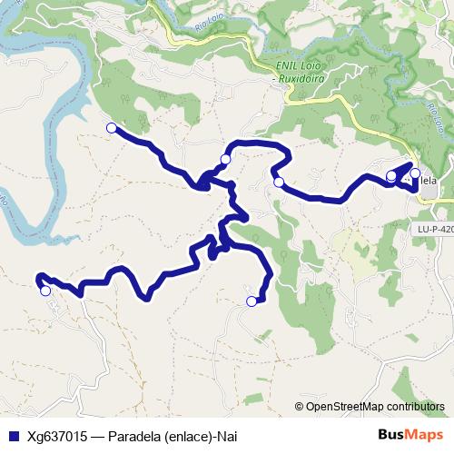 Xg637015 bus Line Map