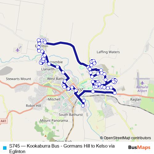 S745 bus Line Map