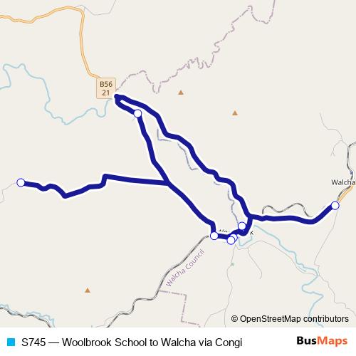 S745 bus Line Map