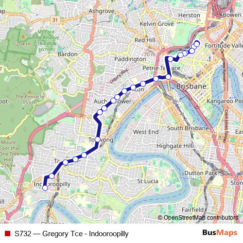 S732 bus Line Map