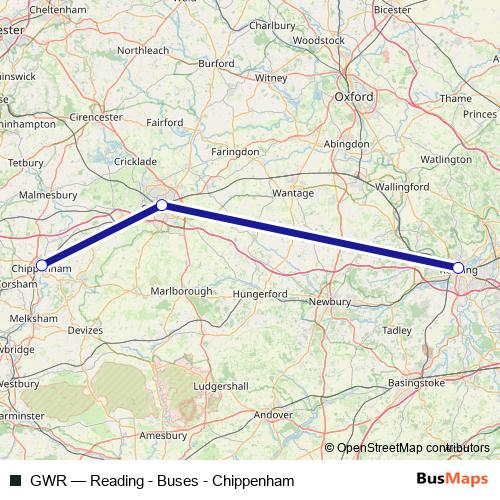 GWR bus Line Map