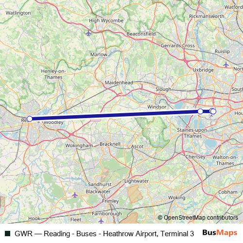 GWR bus Line Map