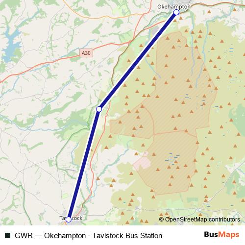 GWR bus Line Map