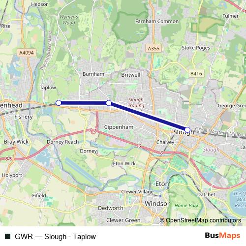 GWR bus Line Map