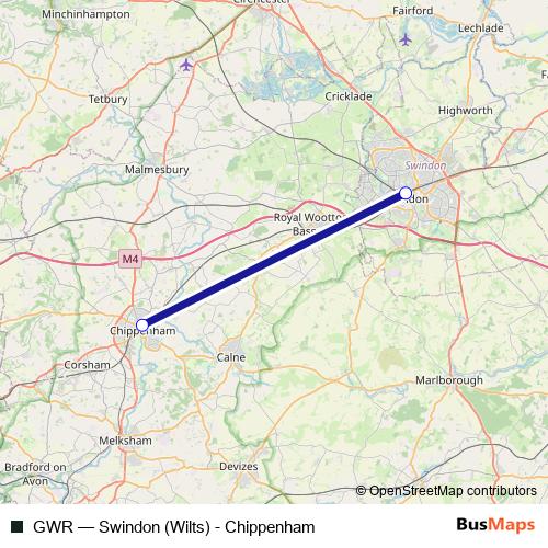 GWR bus Line Map