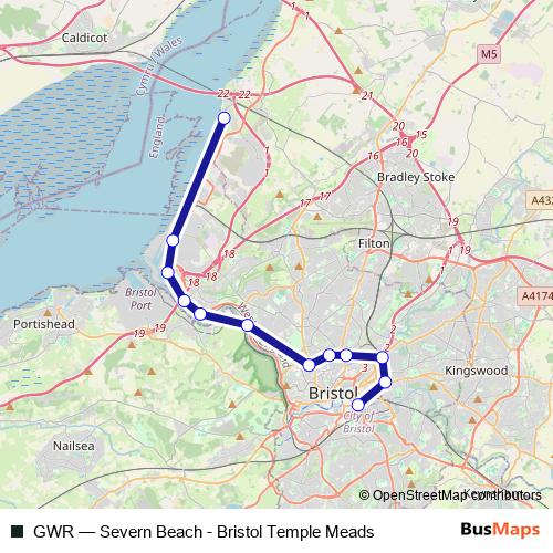 GWR bus Line Map
