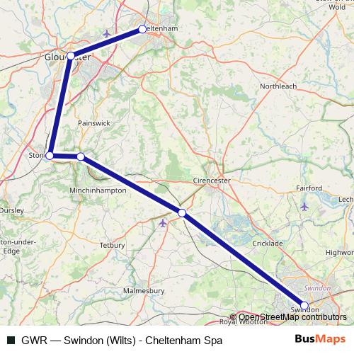 GWR bus Line Map