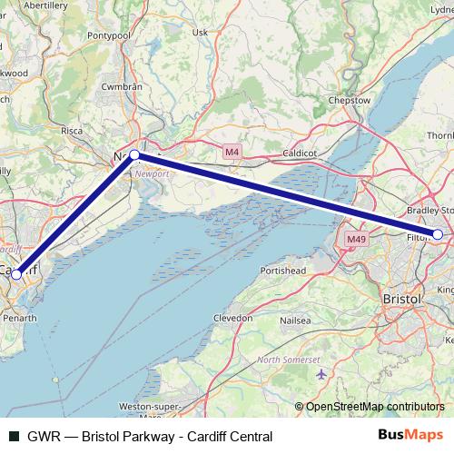 GWR bus Line Map