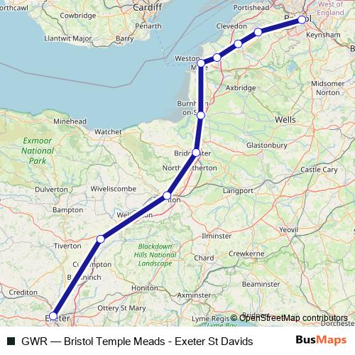 GWR bus Line Map
