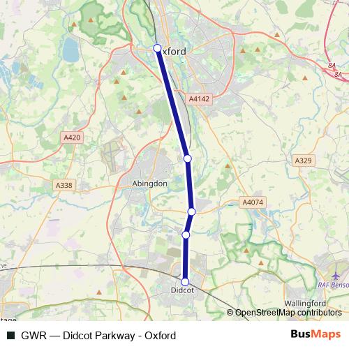 GWR bus Line Map