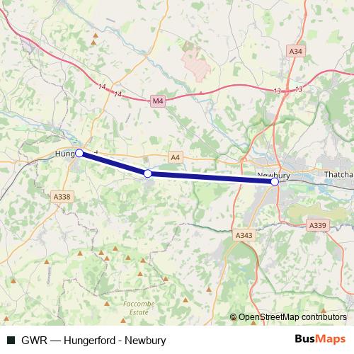 GWR bus Line Map