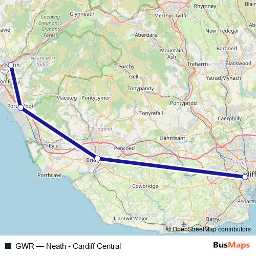 GWR bus Line Map