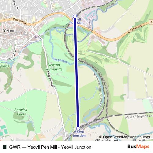 GWR bus Line Map