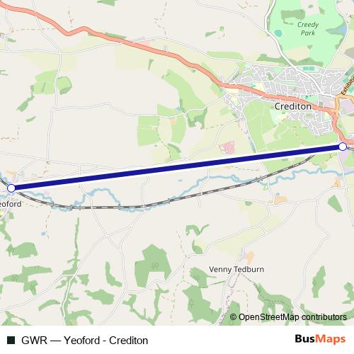 GWR bus Line Map