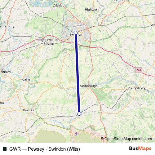 GWR bus Line Map