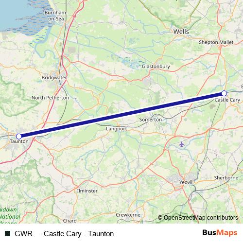 GWR bus Line Map