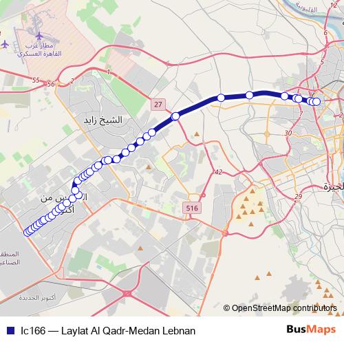 Ic166 bus Line Map