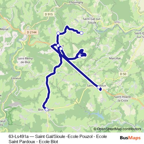 63-Ls491a bus Line Map