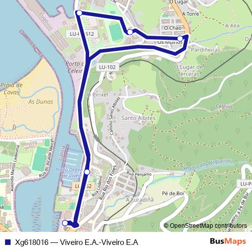 Xg618016 bus Line Map
