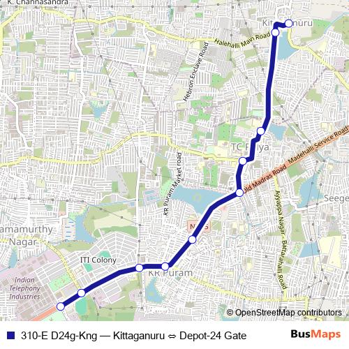 310-E D24g-Kng bus Line Map