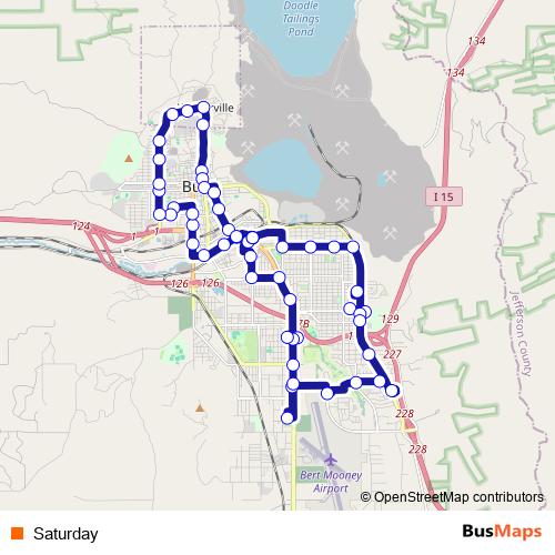 Saturday bus Line Map