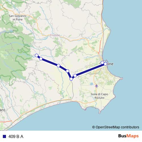 409 B A bus Line Map