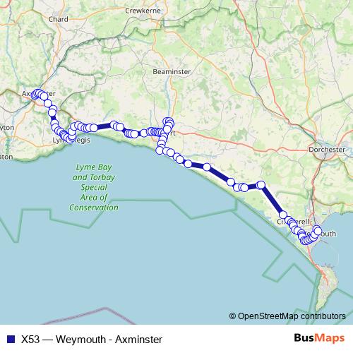 X53 bus Line Map