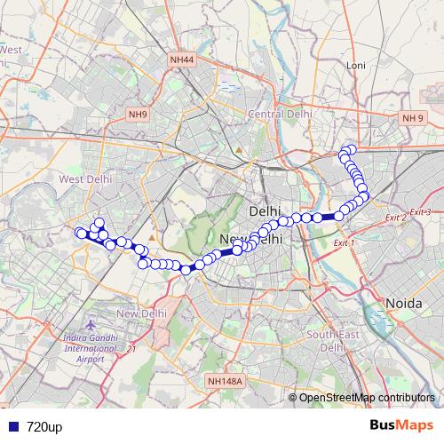 720up bus Line Map