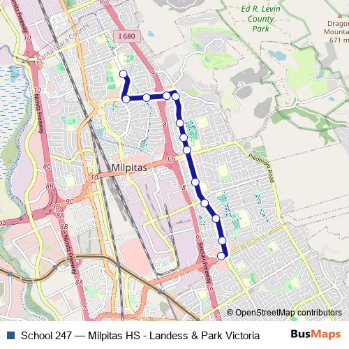 School 247 bus Line Map