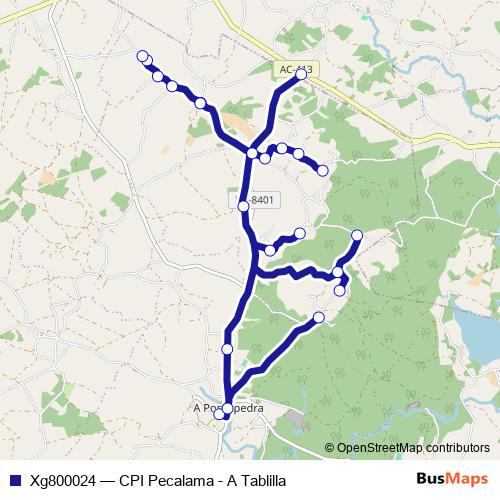 Xg800024 bus Line Map
