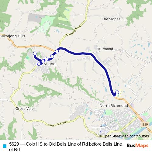 5629 bus Line Map