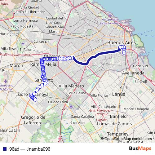 96ad bus Line Map