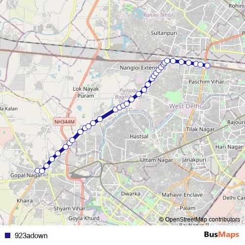923adown bus Line Map