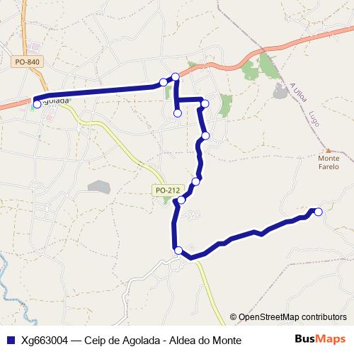 Xg663004 bus Line Map