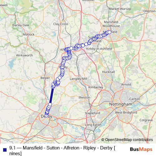 9.1 bus Line Map