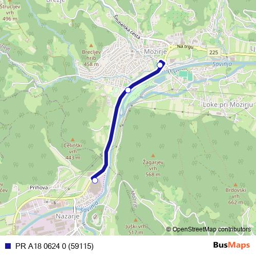PR A18 0624 0 (59115) bus Line Map