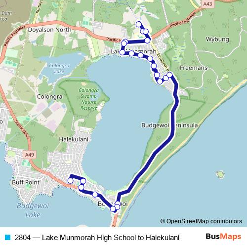 2804 bus Line Map